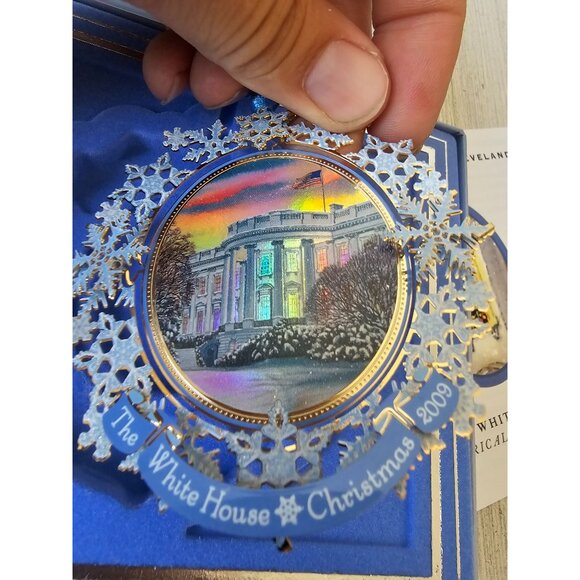 White House Grover Cleveland 2009 ornament medal glitter new president Americana - Picture 7 of 7